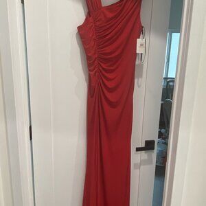 Maxi Dress. Calvin Klein. Red. Cocktail dress.